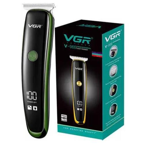 Машинка (триммер) для стрижки волосся VGR V-966 GREEN, Professional, 3 насадки, LED Display