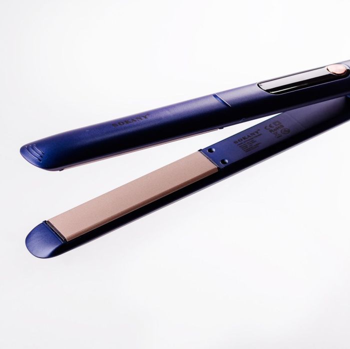 Праска для волосся керамічна 40 Вт до 530 градусів, стайлер для вирівнювання волосся та завивки Sokany SK-1924 Синій