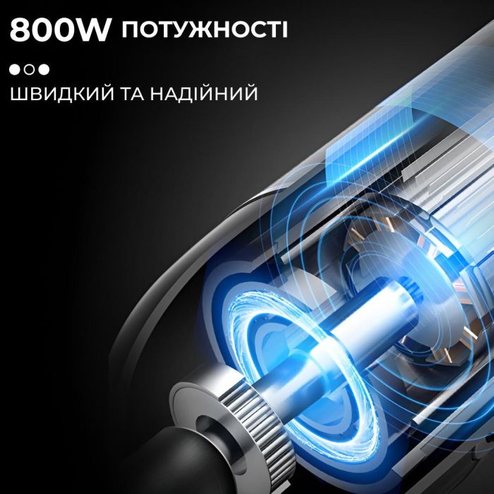 Блендер ручний занурювальний 4 в 1 полегшений нержавіюча сталь 800 Вт 2 режими швидкості чаша 2 л Sokany SM-768-4