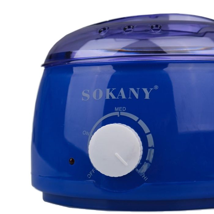 Воскоплав банковий з терморегулятором 500 мл нагрівач для воску в банках таблетках та гранулах SOKANY SK-117 Темно-синій