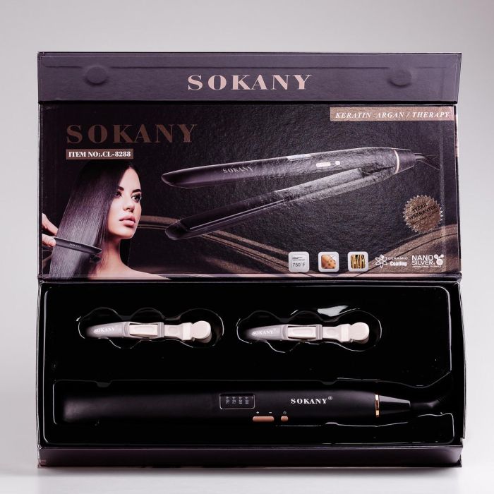Праска для волосся керамічна до 230 градусів, стайлер для вирівнювання волосся з дисплеєм Sokany CL-8288