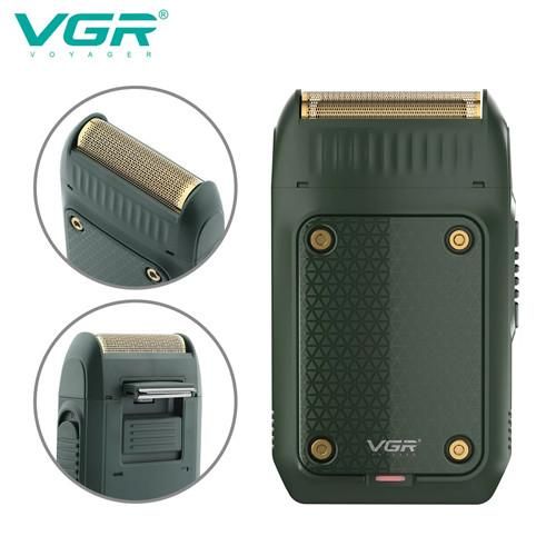 Електробритва VGR V-353 GREEN шейвер для сухого та вологого гоління, Waterproof
