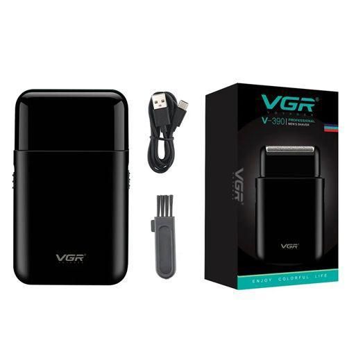 Електробритва VGR V-390 BLACK шейвер для сухого та вологого гоління, Waterproof, висувний триммер
