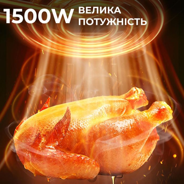 Аерофритниця електрична аерогриль 3.8 л 1500 Вт температура до 200 С захист від перегріву SOKANY SK-8011